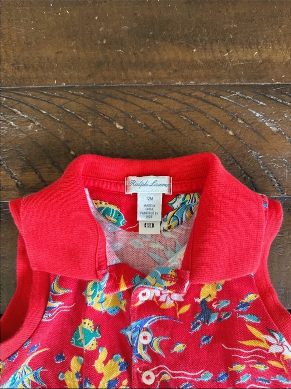 Ralph Lauren Coastal Print Frilly Romper 12 months - Picture 4 of 5